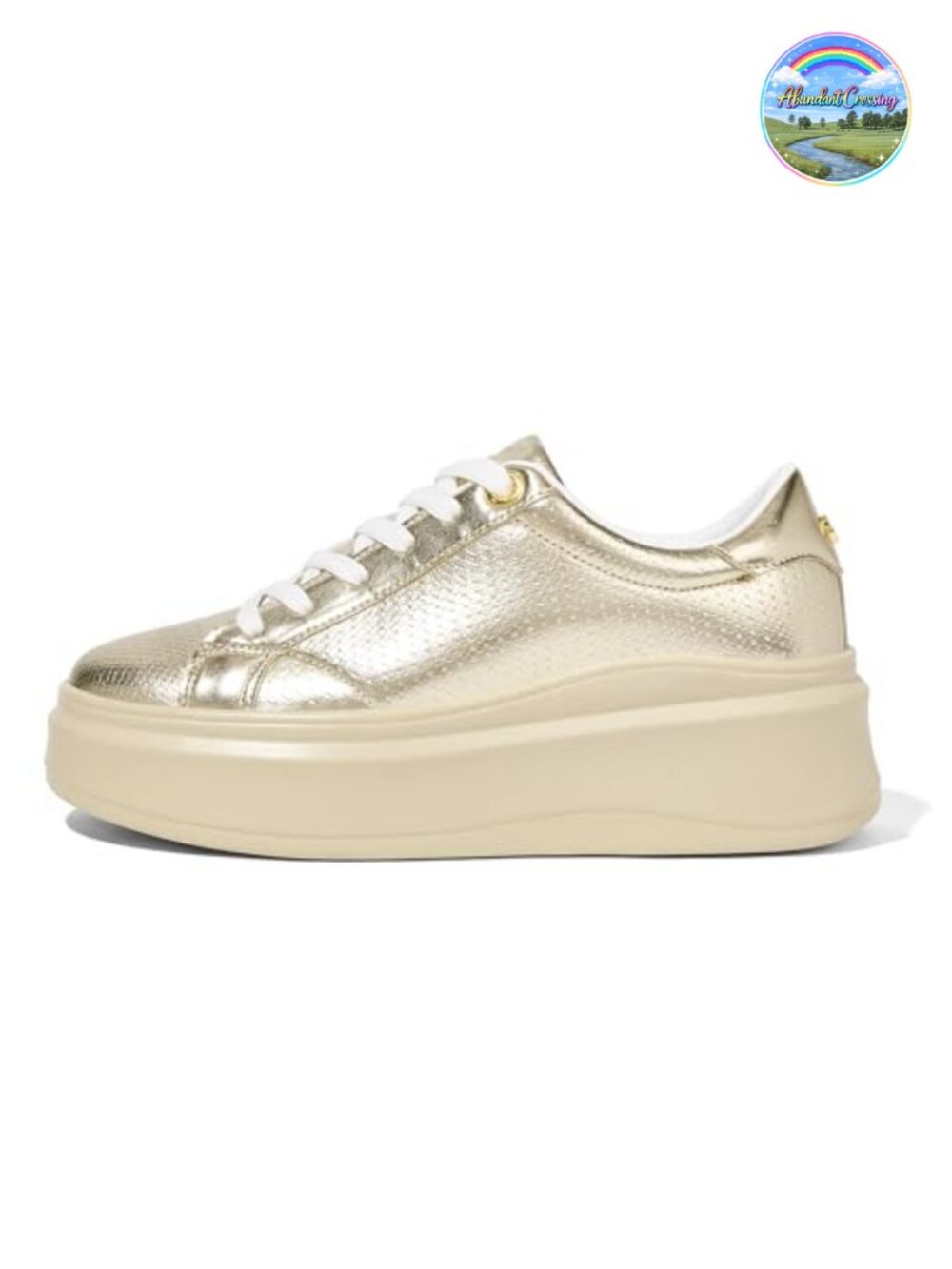Platform Fashion Sneakers Thick Sole Lace-Up Faux Leather Casual Retro